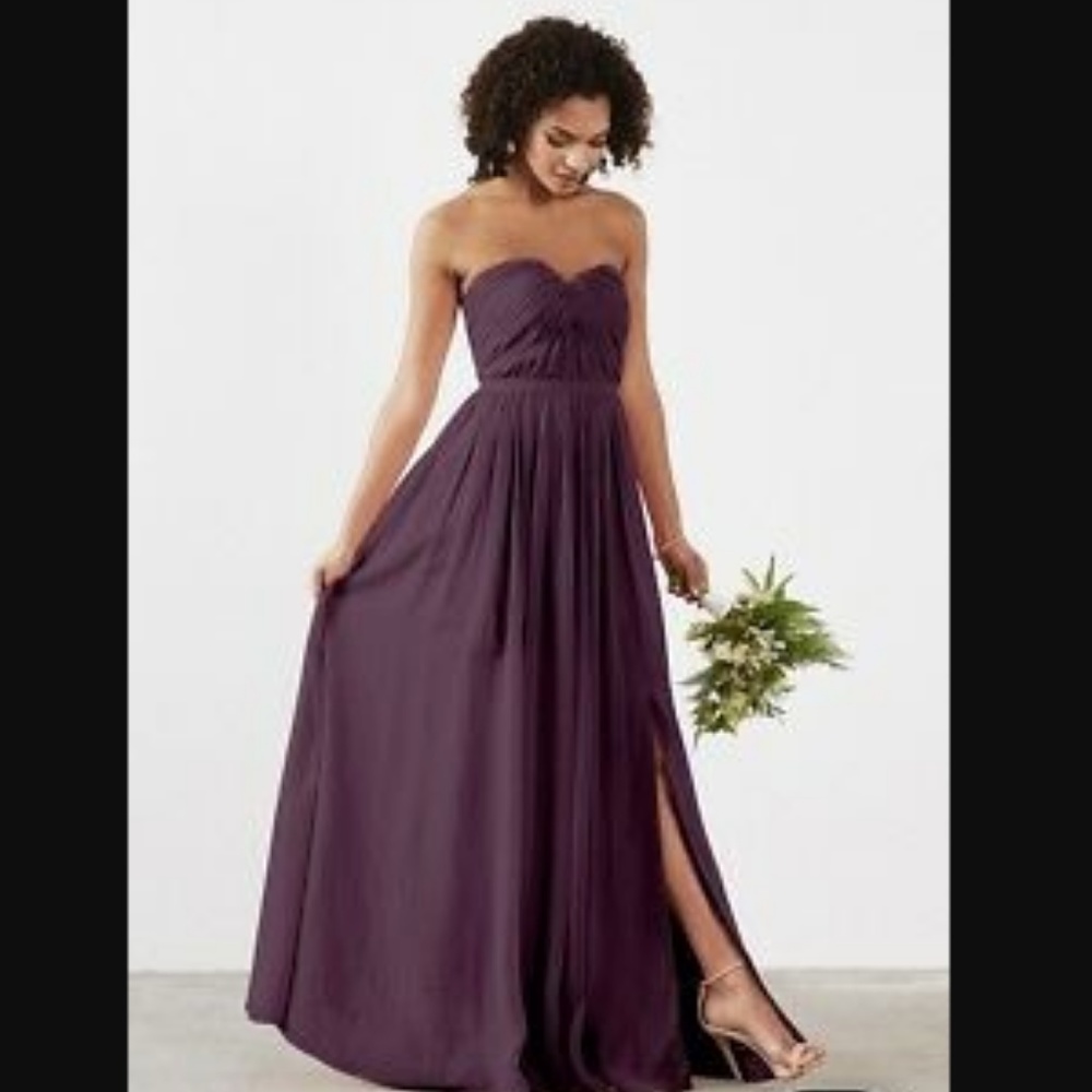 Evening Bridemaid Gown Dress Plum Size 8